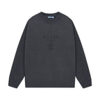 Tone‑on‑Tone Logo Cream Sweater