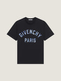 Purple Gradient Letter Print T‑Shirt