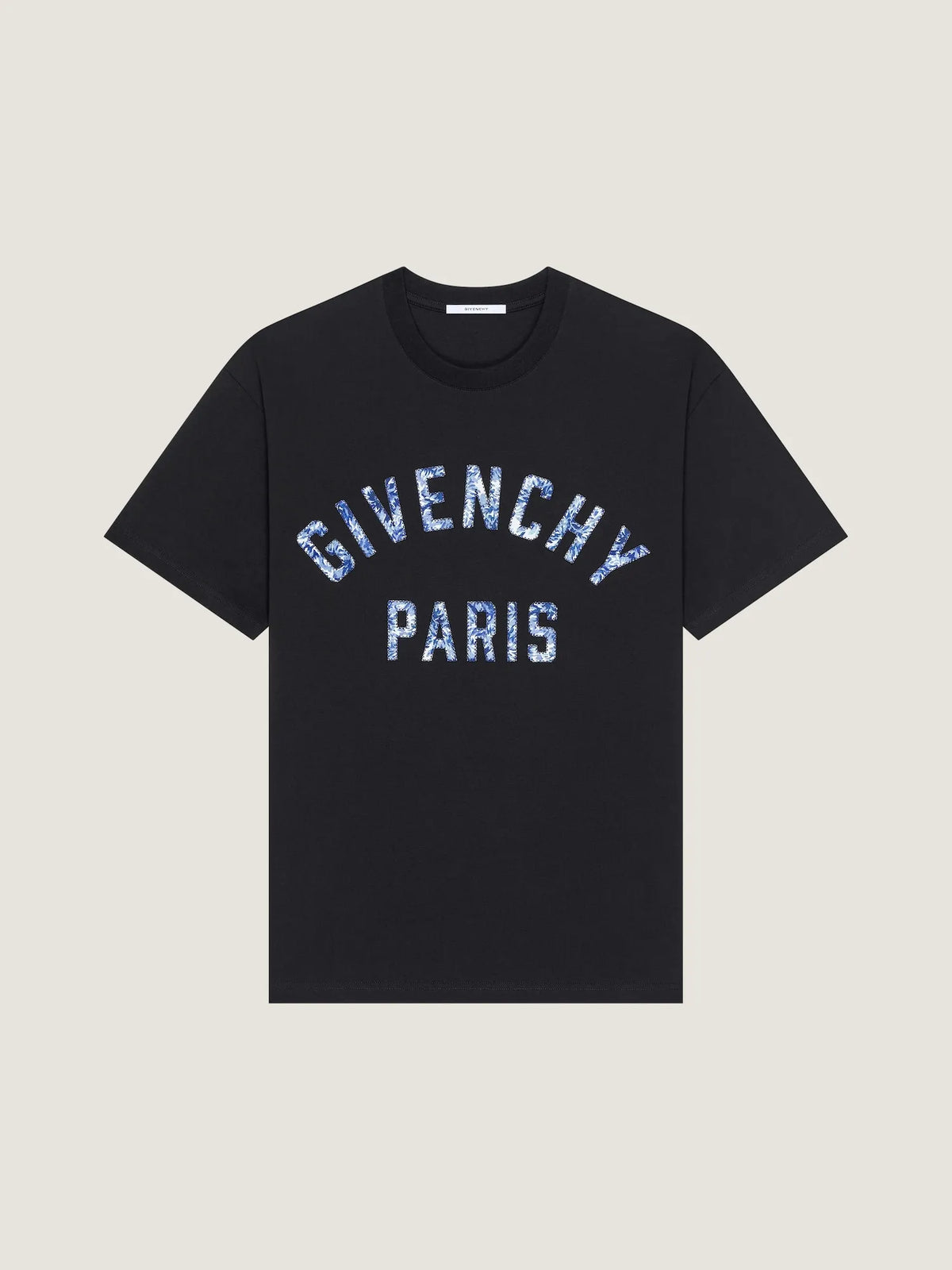 Purple Gradient Letter Print T‑Shirt