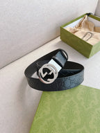 Classic Embossed Calfskin Leather Belt
