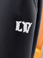 Letter‑Embroidery Drawstring Sweat Shorts