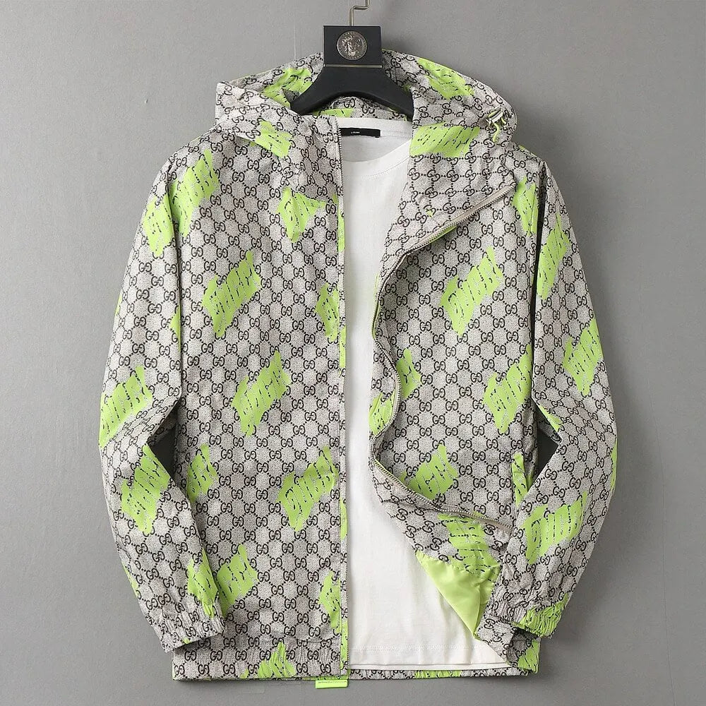 All‑Over Monogram Graffiti Hooded Jacket
