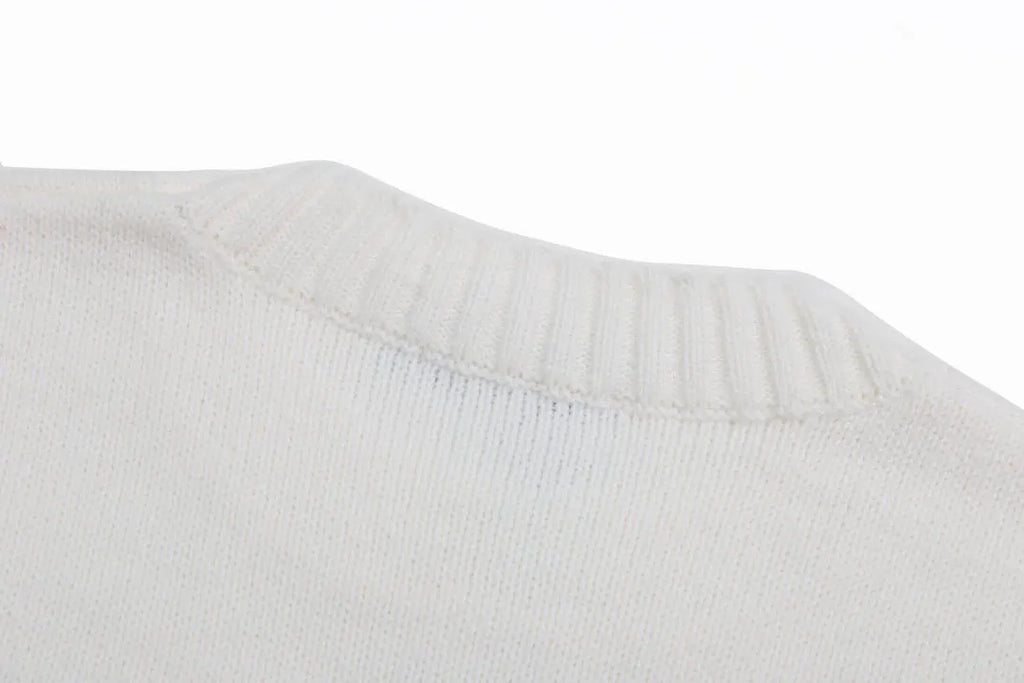Tone‑on‑Tone Logo Cream Sweater