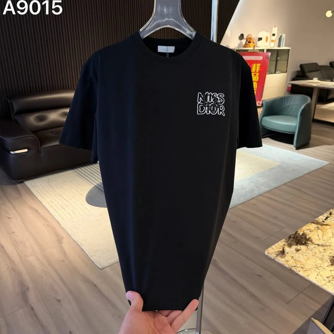 Overlapping Letter Embroidered T‑Shirt