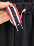 Ribbed Side Tape Badge Shorts