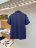 Classic Contrast Striped Polo Shirt