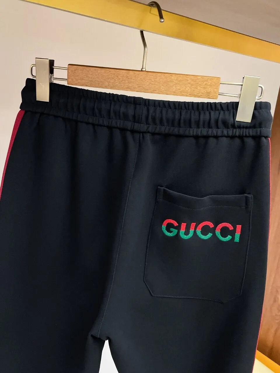 Embossed Side‑Stripe   Embroidery Straight Pants