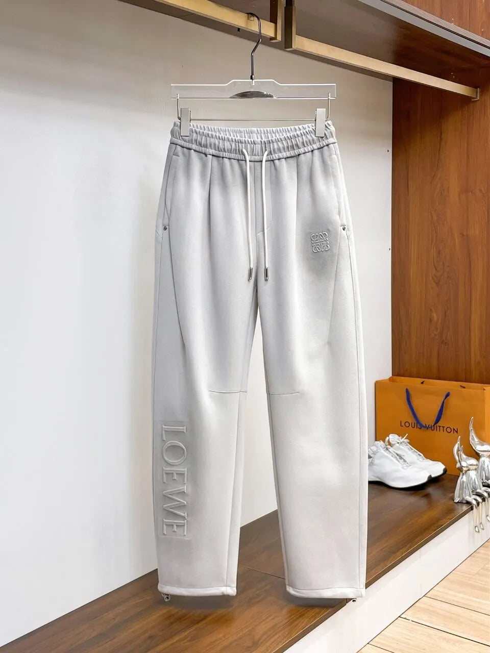 Dual‑Embossed   Relaxed Fit Pants
