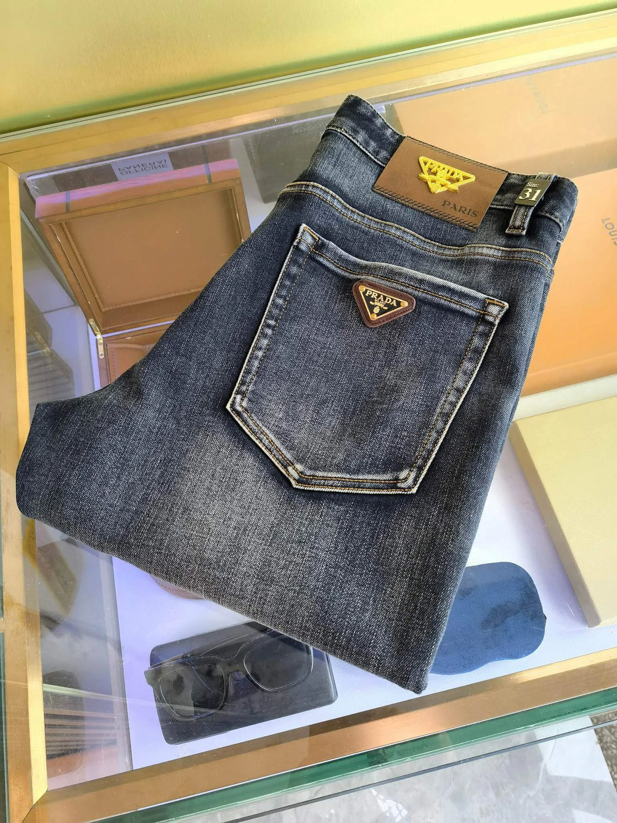 Triangle Emblem Jeans