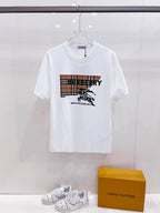 Classic Striped Horse Print T-Shirt