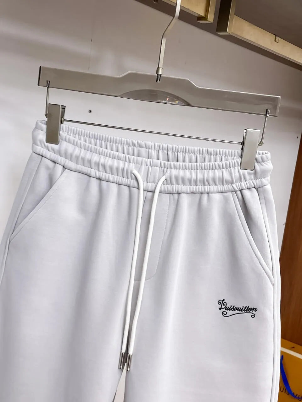 Vintage Script Logo Embroidered Casual Shorts