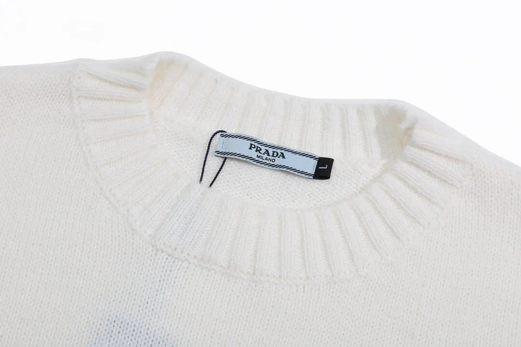Tone‑on‑Tone Logo Cream Sweater