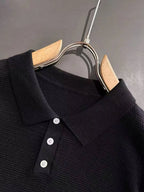 Horse Embroidery Collared Polo Shirt
