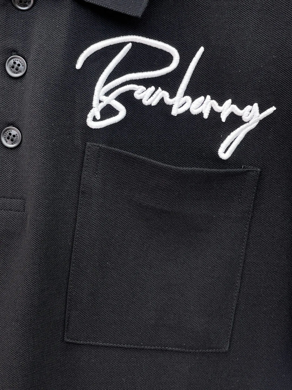 Letter Embroidered Polo Shirt
