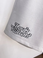 Graffiti Letter Embroidered Casual Shorts