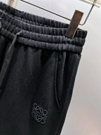 Geometric Embroidery Loose Straight Pants