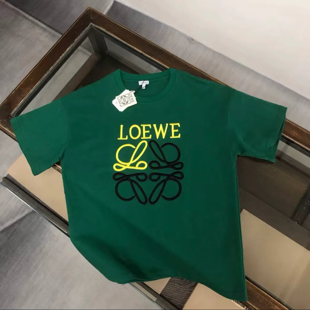 Color-block Logo Printed Pure Cotton  T-shirt