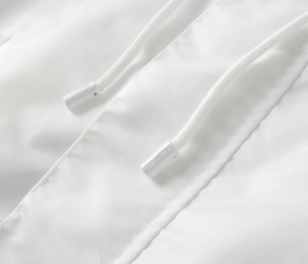 Button Placket Hooded Utility Jacket