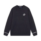 Cuff Embroidered Crew Sweater
