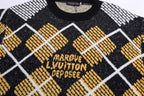 Argyle Letter Sweater