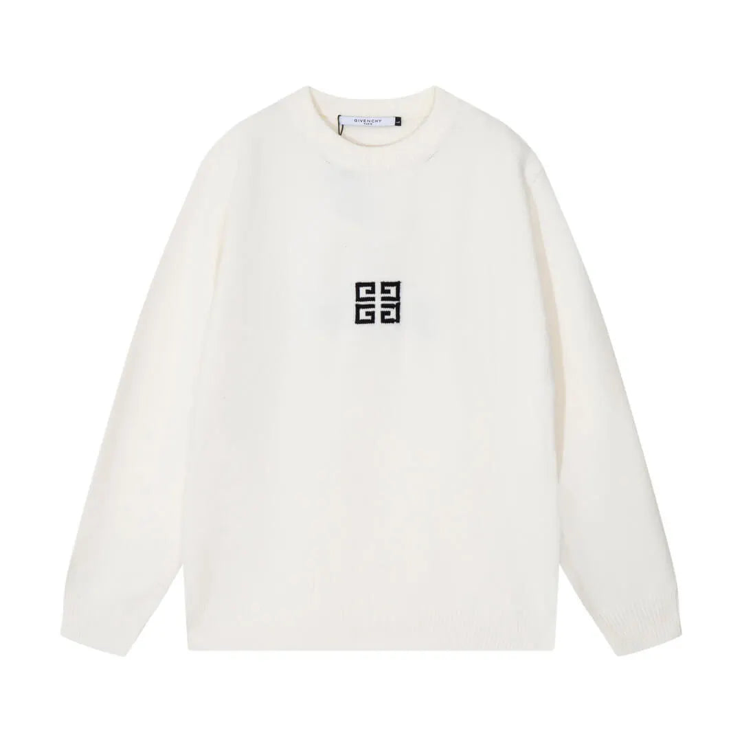 Minimal Square Logo Knit Sweater