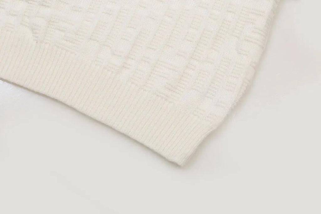 Tone‑on‑Tone Jacquard Sweater