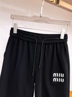 Stacked Letter Print Casual Shorts