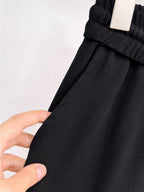 Stacked Letter Print Casual Shorts