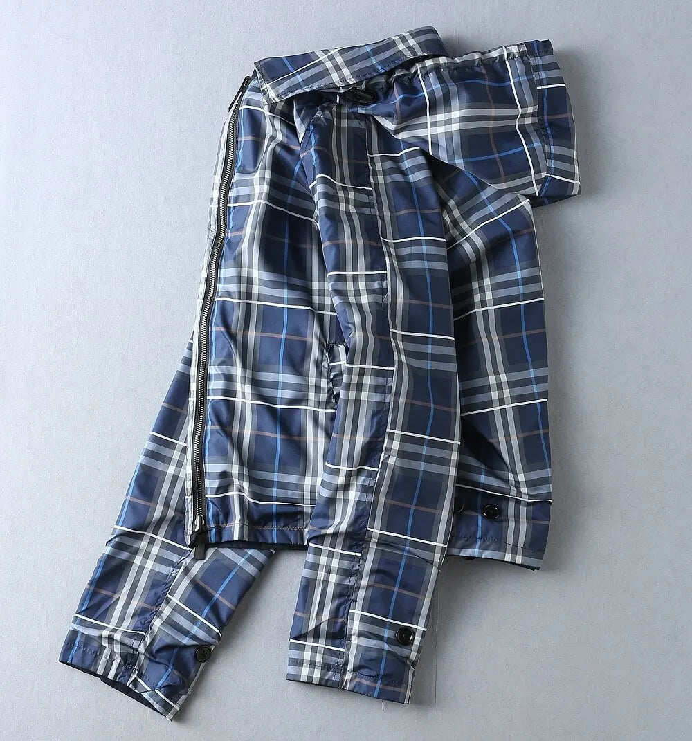Plaid Lined Casual Hooded Jacket