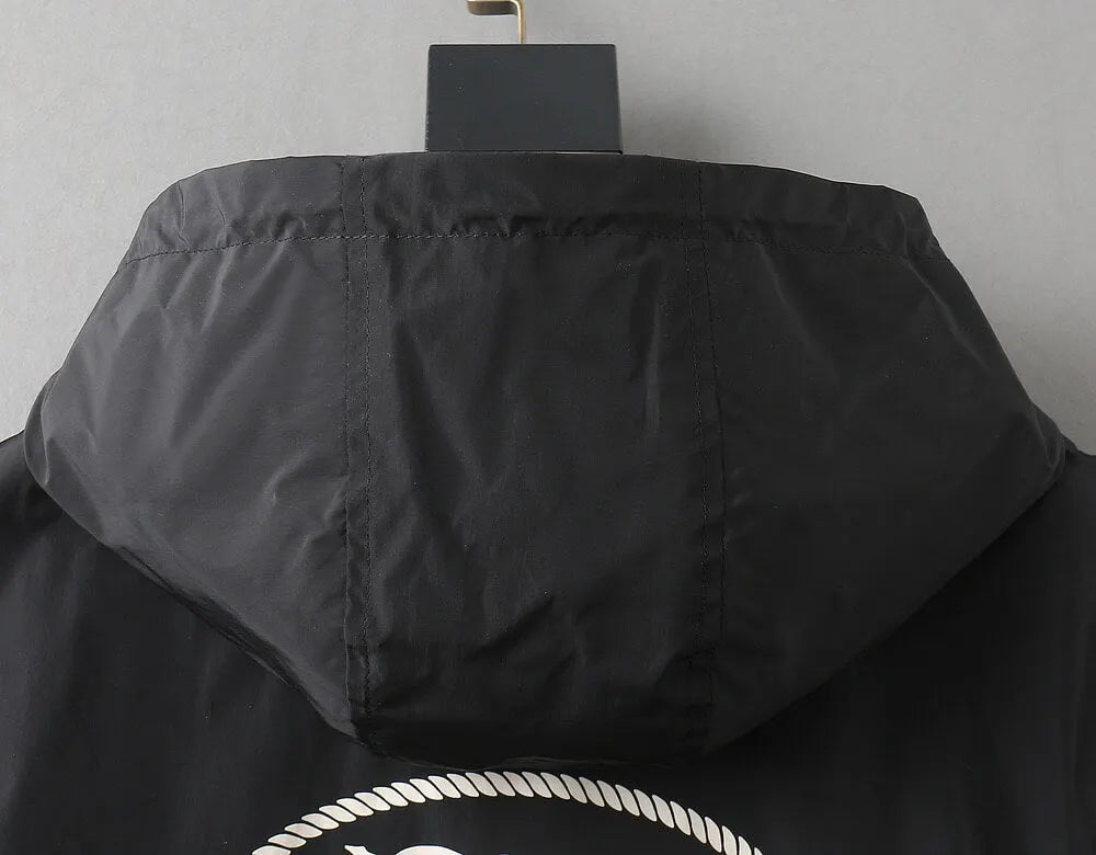 Circular Badge Hooded Jacket