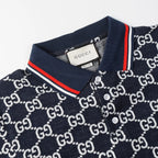 All‑Over Print Color‑Blocked Polo Shirt