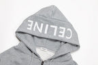 Letter Print Hooded Jacket