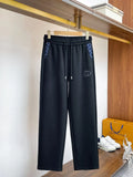 Jacquard Patch Pocket   Straight Pants