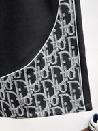 Curved Jacquard Spliced Shorts