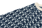Oblique Jacquard Crew Neck Knit Sweater