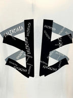 Front‑Back Offset Print Oversized T‑shirt