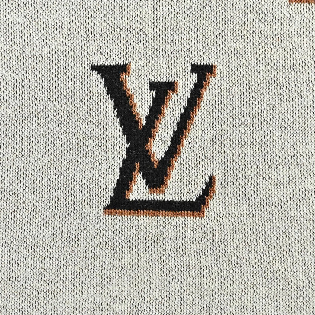 Letter Monogram Jacquard Knit T-Shirt