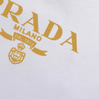 Gold Badge Print Short‑Sleeve T‑Shirt