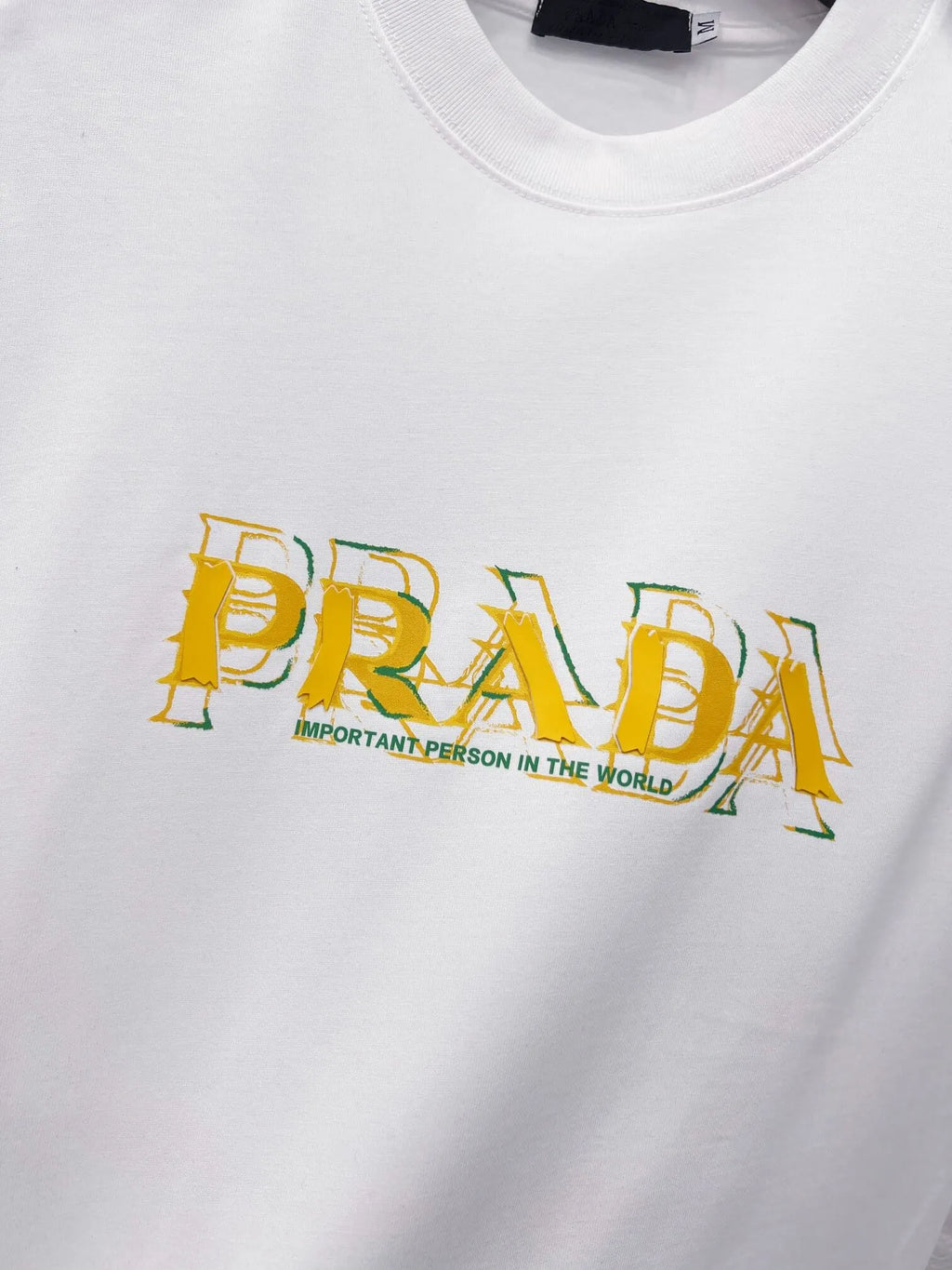 Layered Logo Fashion Crew Neck T‑Shirt