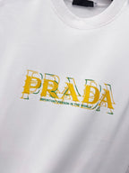 Layered Logo Fashion Crew Neck T‑Shirt