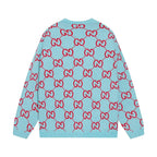 Bicolor Monogram V‑Neck Knit Sweater Cardigan