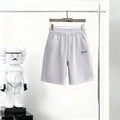 Vintage Script Logo Embroidered Casual Shorts