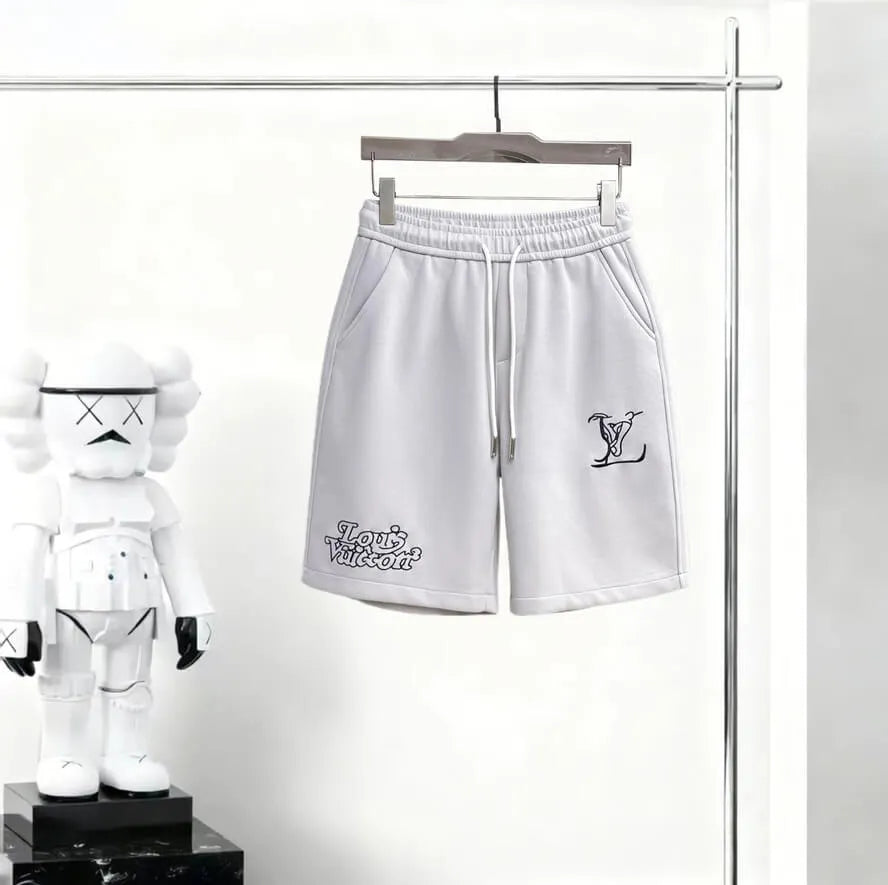 Graffiti Letter Embroidered Casual Shorts