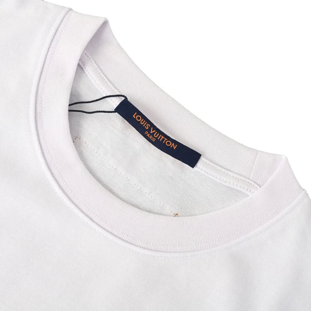 Back Chain Circle Letter Print T-Shirt