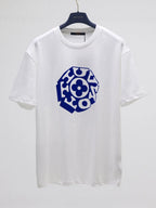 Blue Letter Print T-Shirt
