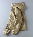 Square Patch Casual Hooded Jacket