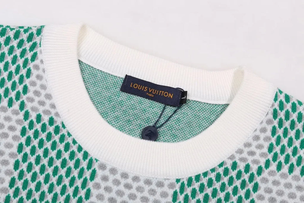 Checkered Jacquard Sweater