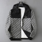 Monogram Spliced Hooded Jacket