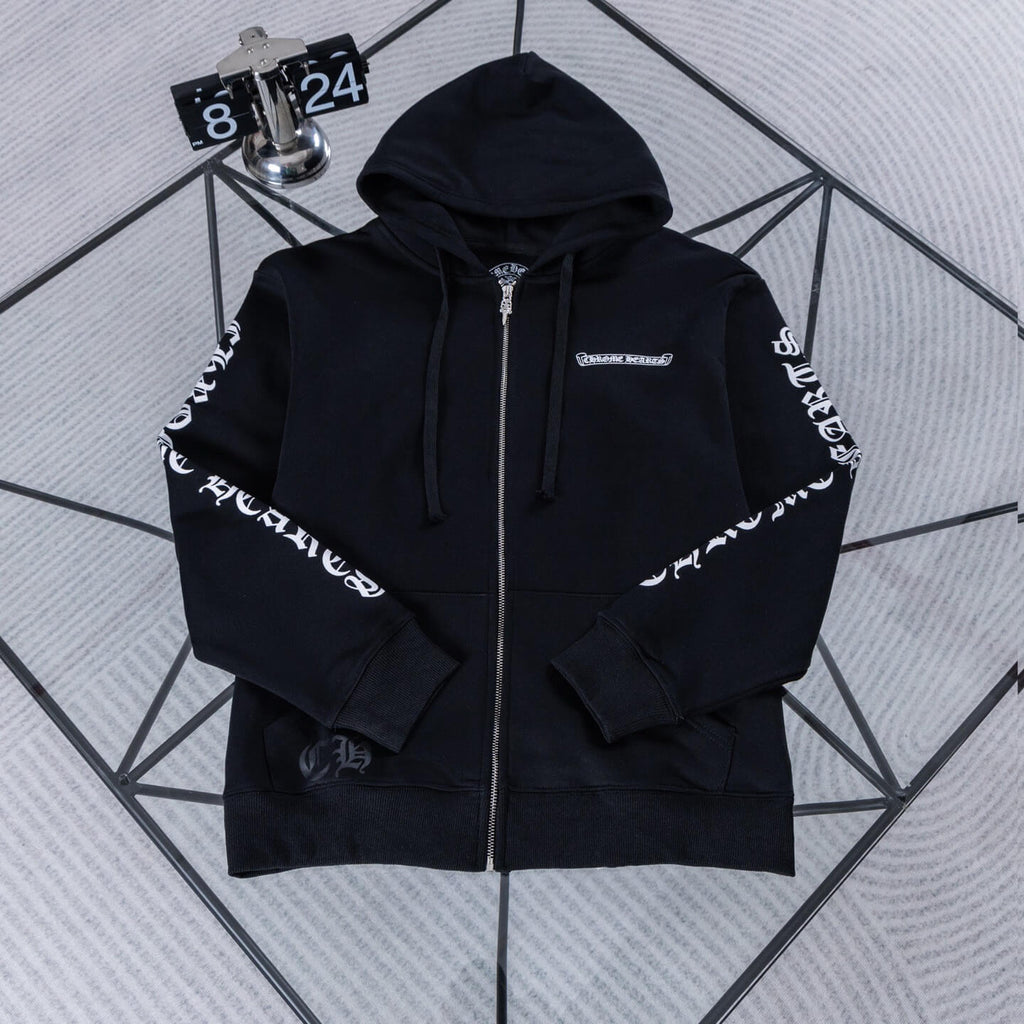 New Scroll Sanskrit Zip-Up Jacket