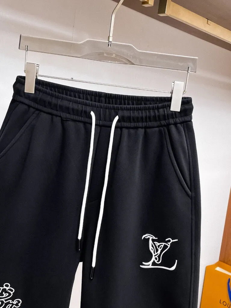 Graffiti Letter Embroidered Casual Shorts